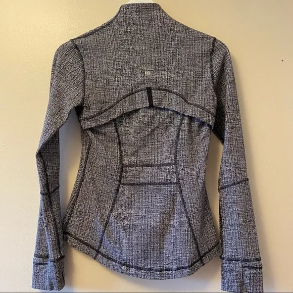 Lululemon Define Jacket in Black & White Herringbone Print Sz 6 - Picture 8 of 15